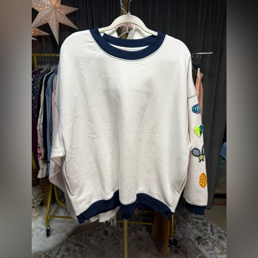 Free People FP Movement All Star Patch Pullover $128 MSRP NWOT - Picture 2 of 5
